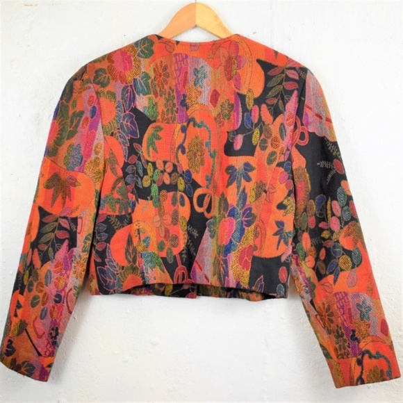 DONCASTER | Vintage Cropped Abstract Blazer - Picture 2 of 7